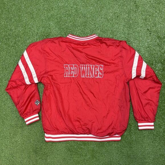 Detroit Red Wings Vintage 80s Quarter-Snap Pullover Windbreaker Jacket Size XL - Picture 6 of 9